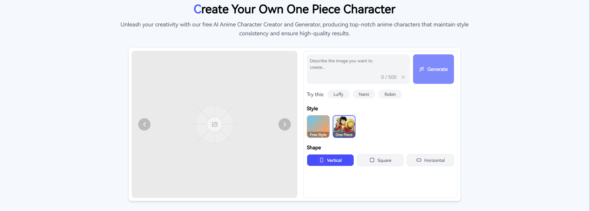 Create Your Own One Piece Character - Custom Anime Avatar